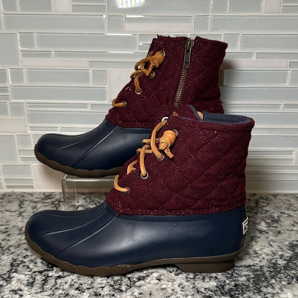 Sperry Saltwater Quilted Zip Lace Uo Duck Boot - 7M